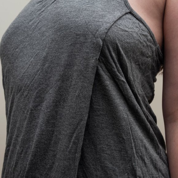 GREY RACERBACK WRAP DRESS - Picture 3 of 4